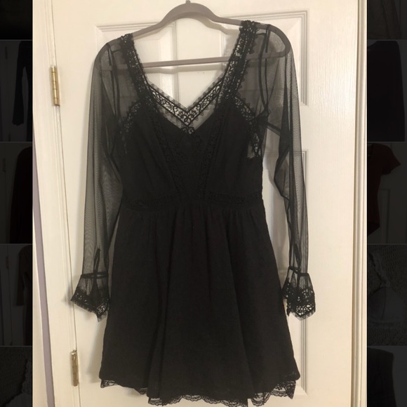 Black, lace free people dress - Picture 1 of 2